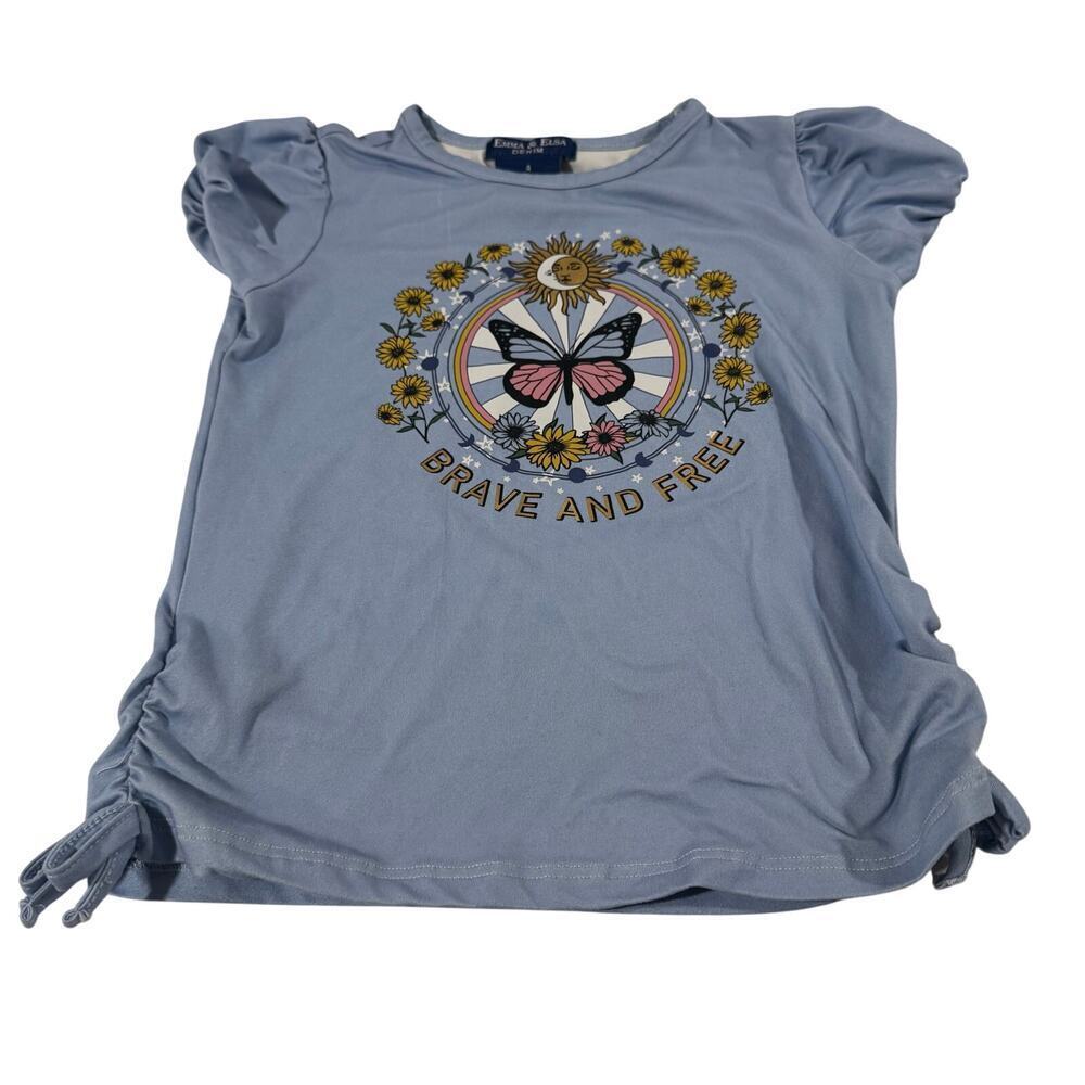 Emma & Elsa Denim Toddler Girl 4T T-Shirt